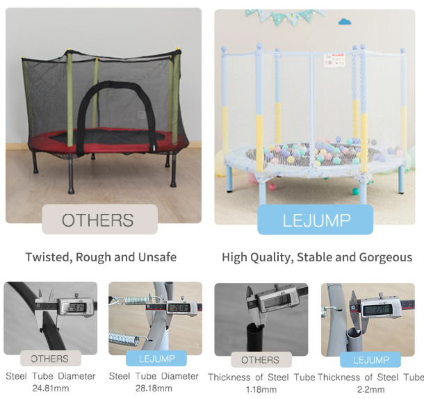 What precautions need to be in place when your baby is bouncing on a trampoline