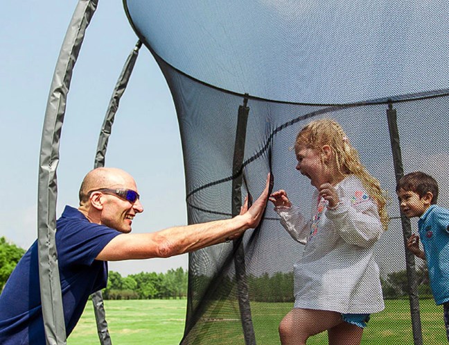 LeJump LLC Trampoline with Net: Ultimate Bounce and Safety Combo.