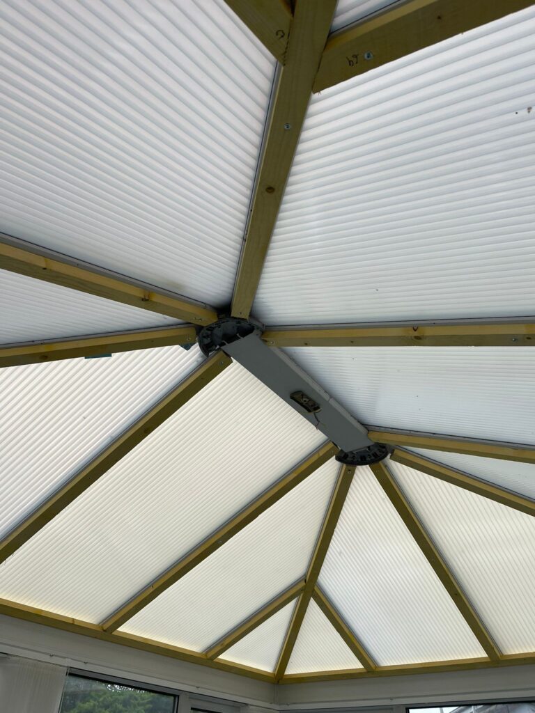 professionally insulated roof for year-round comfort.