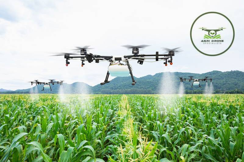 Drone Spraying Herbicide