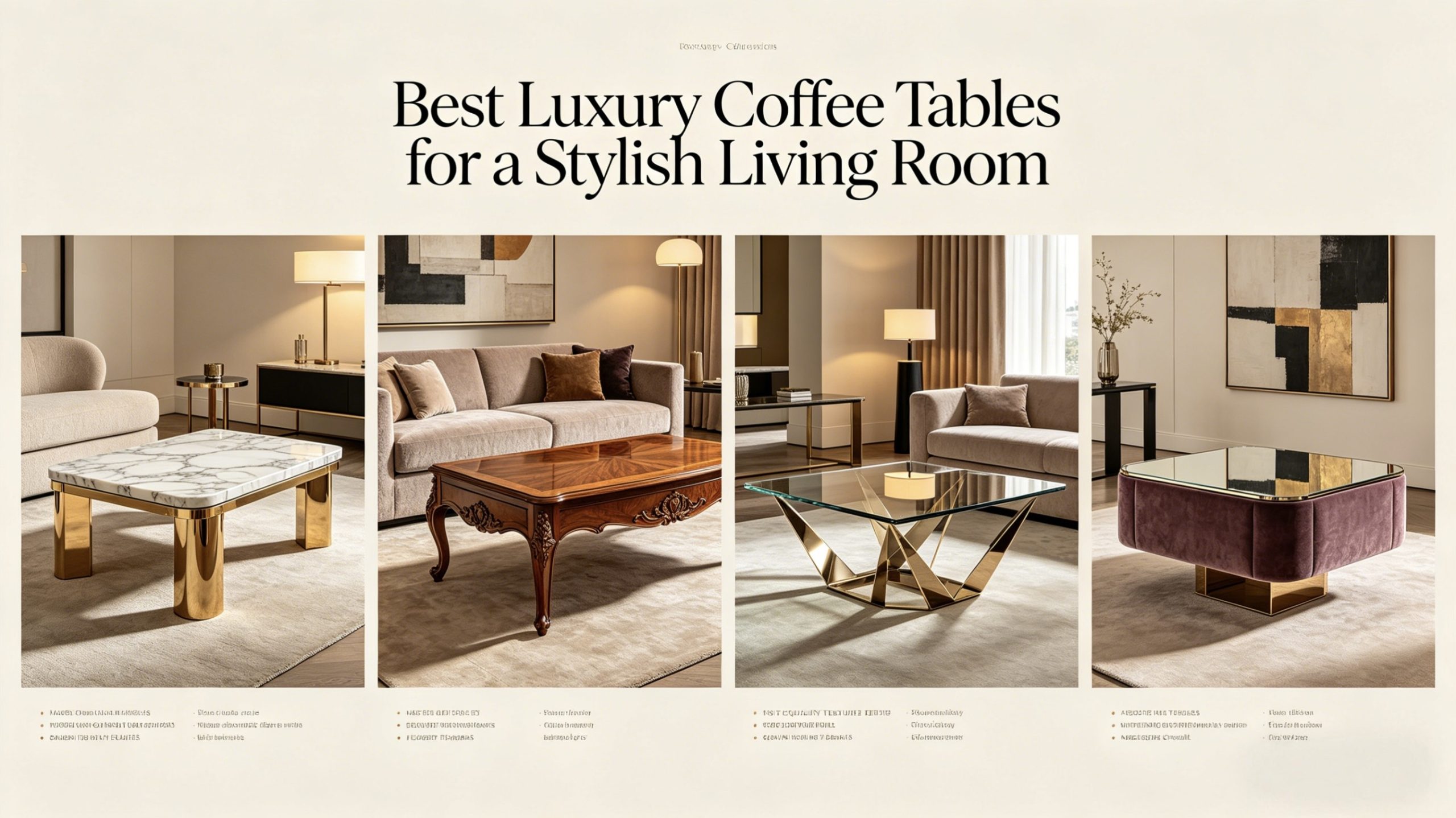 Best Luxury Coffee Tables for a Stylish Living Room