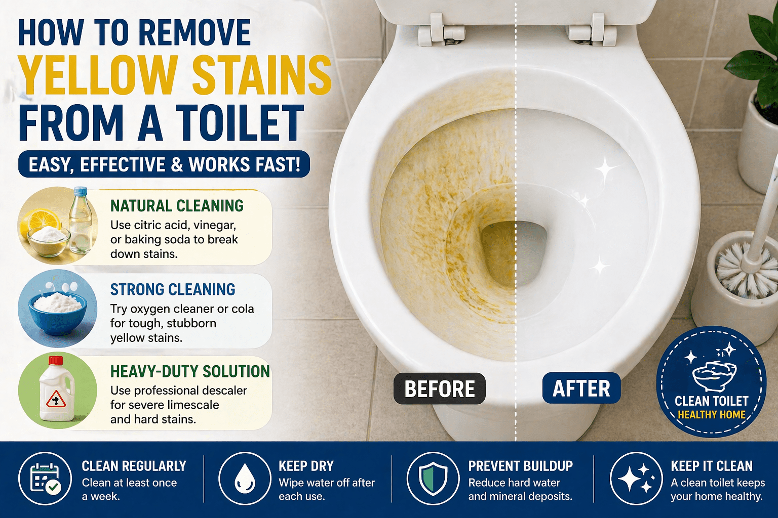 How to Remove Yellow Stains from a Toilet Effective Cleaning Methods That Actually Work