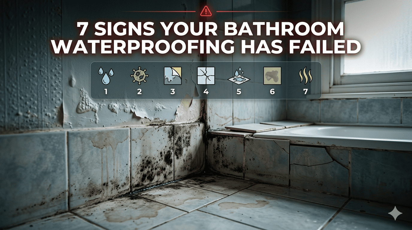 7 Signs Your Bathroom Waterproofing Has Failed