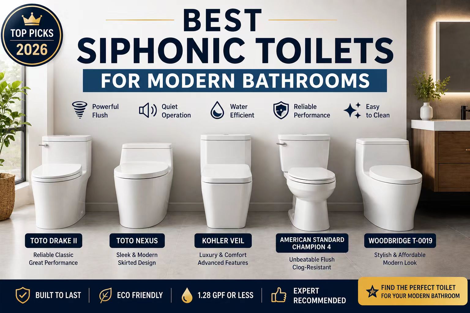 Best Siphonic Toilets for Modern Bathrooms