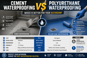 Cement Waterproofing vs Polyurethane Waterproofing