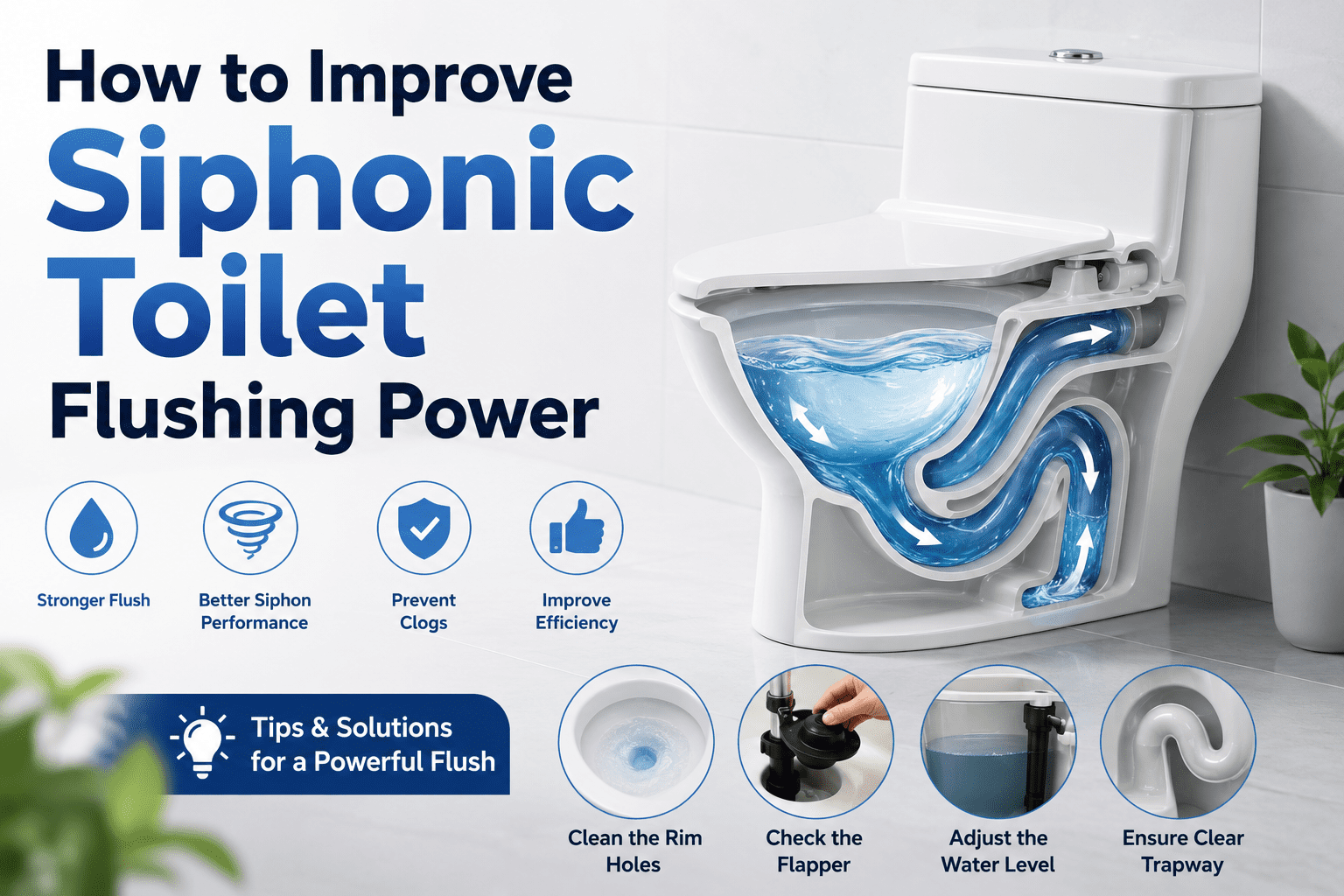 How to Improve Siphonic Toilet Flushing Power