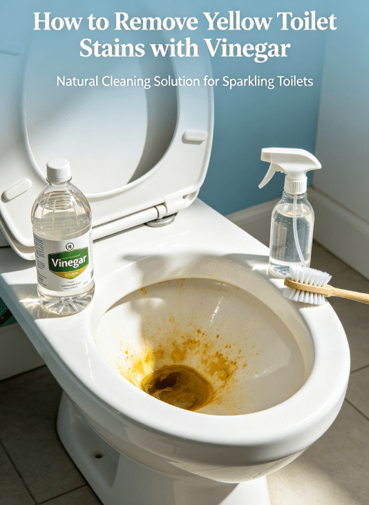 How to Remove Yellow Toilet Stains with Vinegar