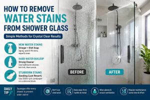 How to Restore Sparkling Bathroom Glass: Remove Limescale and Water Stains Effectively