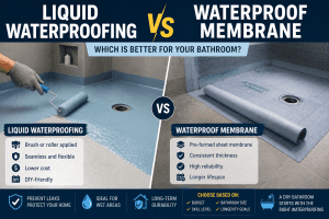 Liquid Waterproofing vs Waterproof Membrane