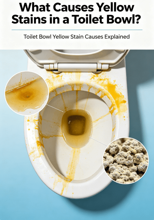 What Causes Yellow Stains in a Toilet Bowl