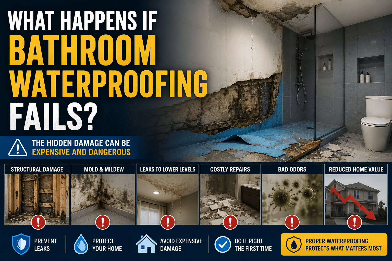 What Happens If Bathroom Waterproofing Fails