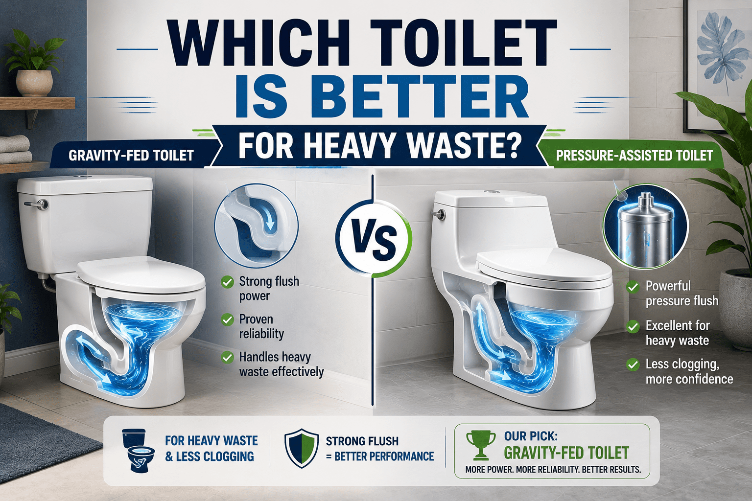 Which Toilet Is Better for Heavy Waste