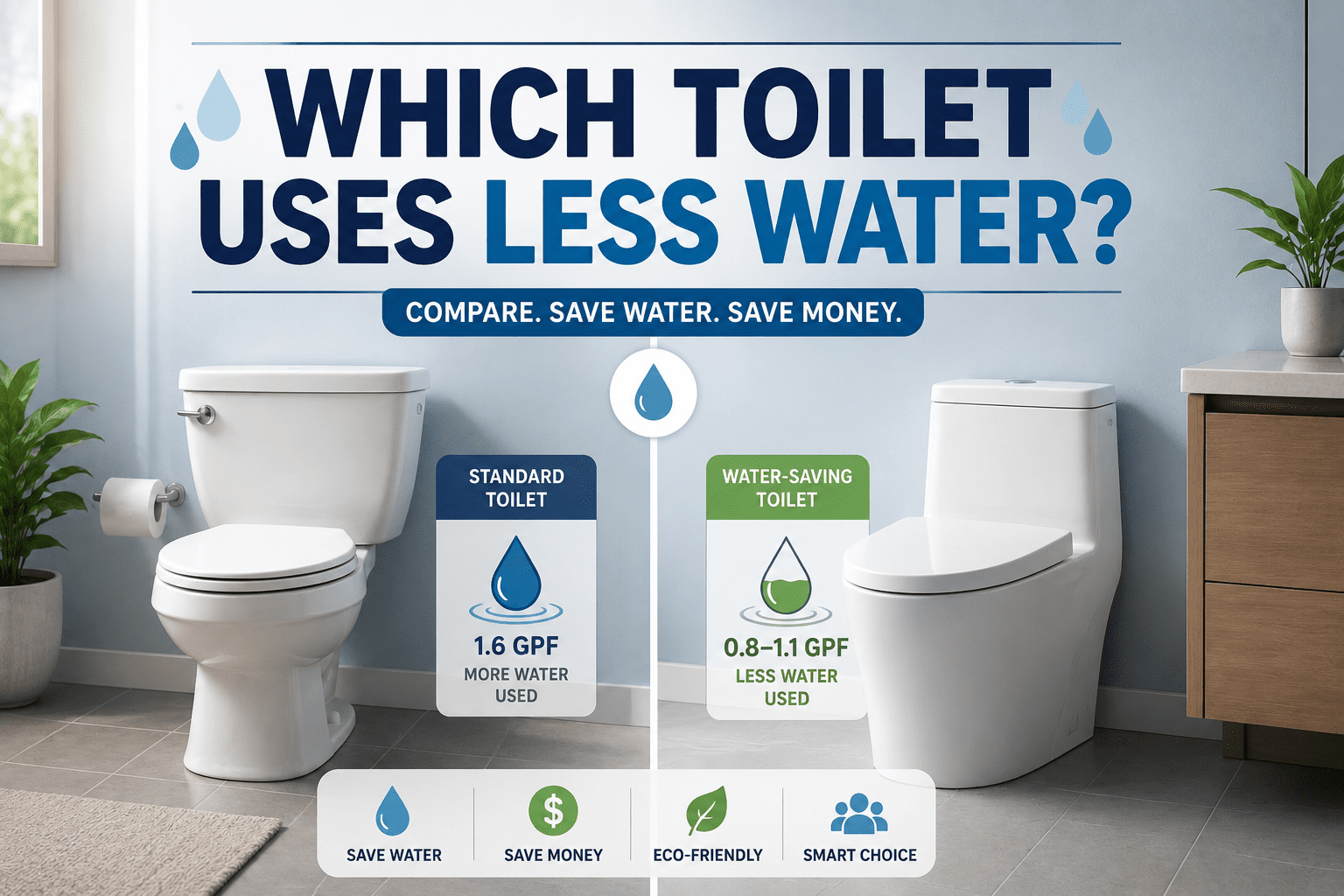 Which Toilet Uses Less Water
