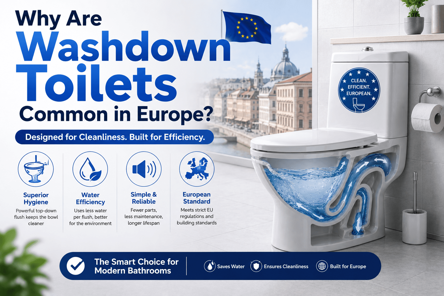 Why Are Washdown Toilets Common in Europe
