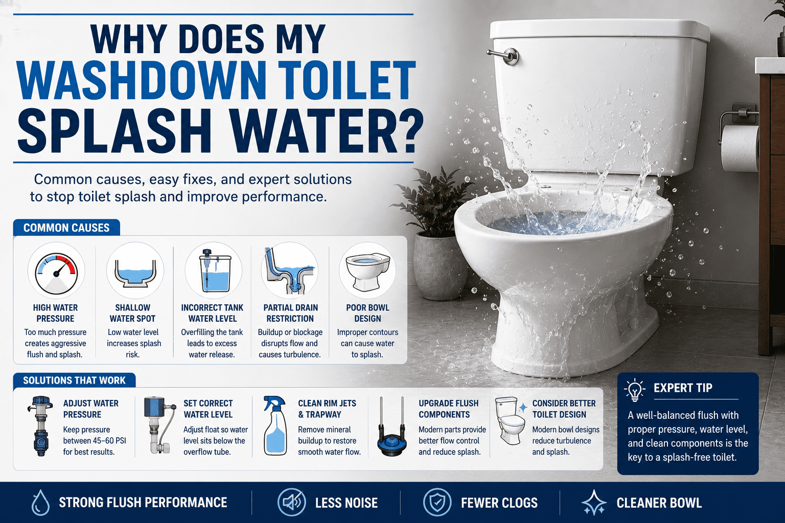 Why Does My Washdown Toilet Splash Water