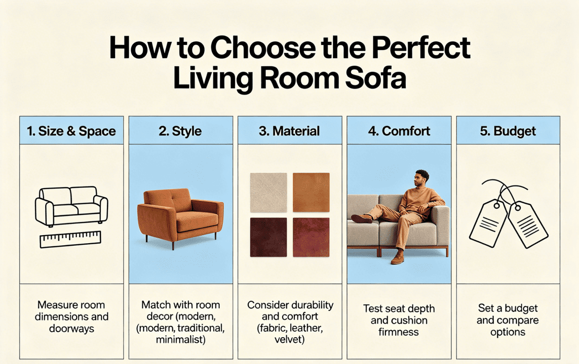 How to Choose the Perfect Living Room Sofa
