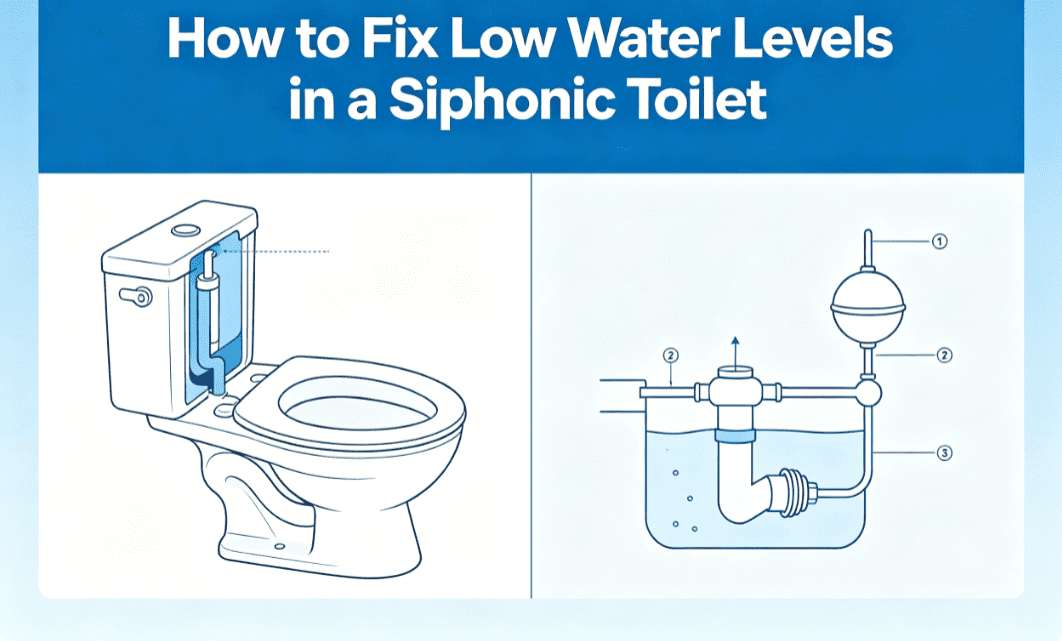 How to Fix Low Water Levels in a Siphonic Toilet