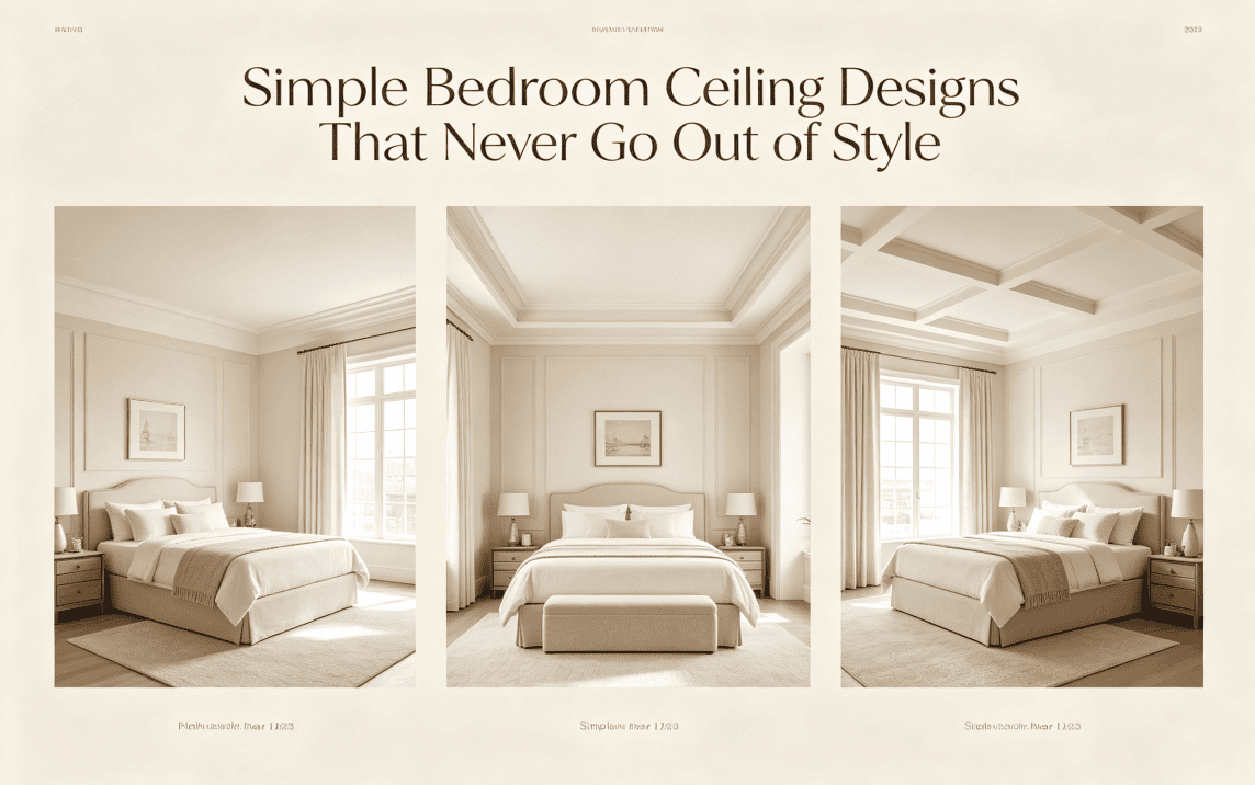Simple Bedroom Ceiling Designs That Never Go Out of Style