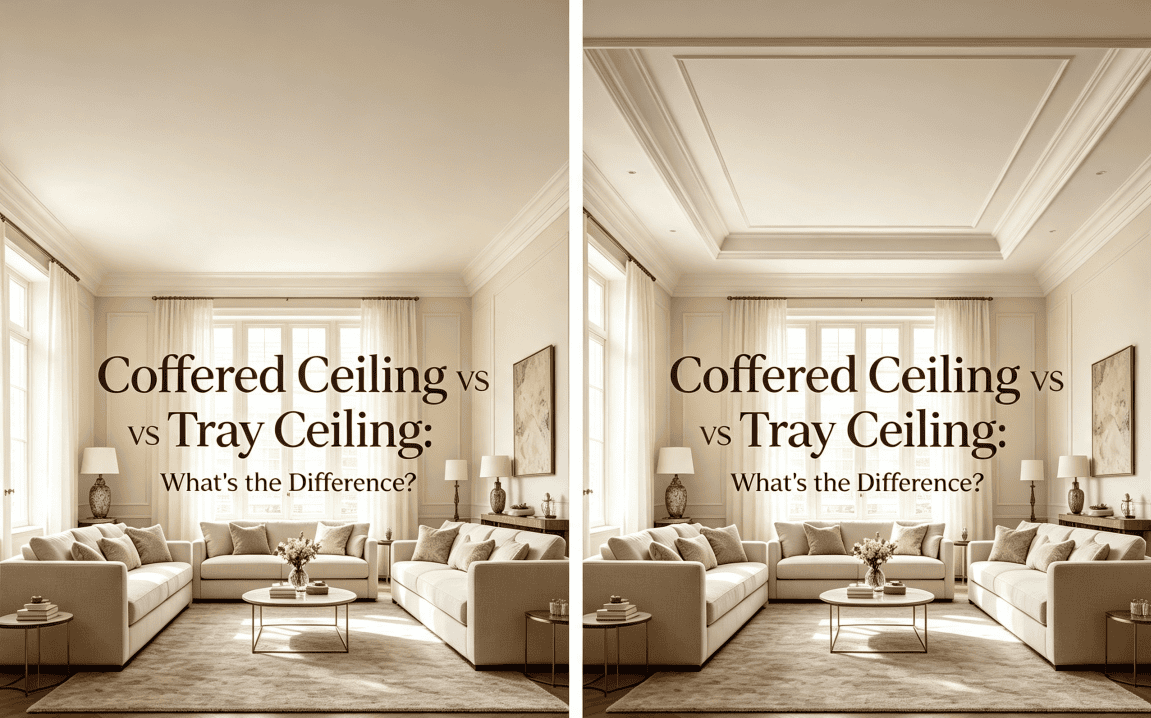 Coffered Ceiling vs Tray Ceiling What's the Difference